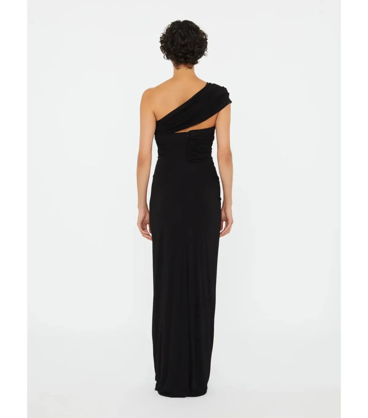 Christopher Esber Beach Glass Draped Jersey Strapless Maxi Dress Black Size AU 10 photo 6