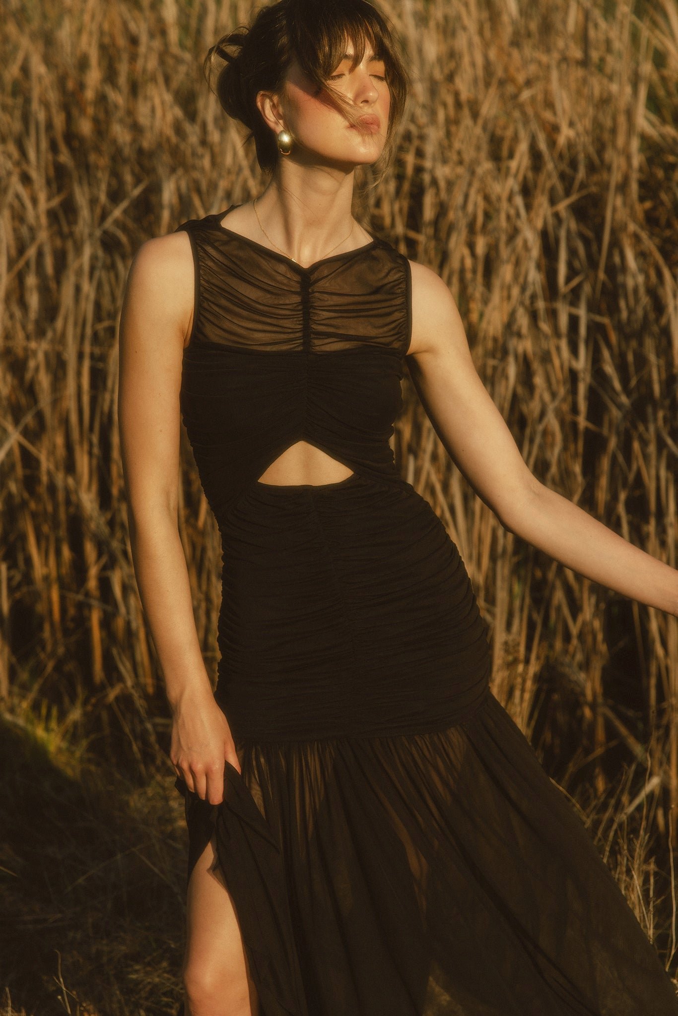 PASDUCHAS LUNAR HOURGLASS MIDI - BLACK photo 5