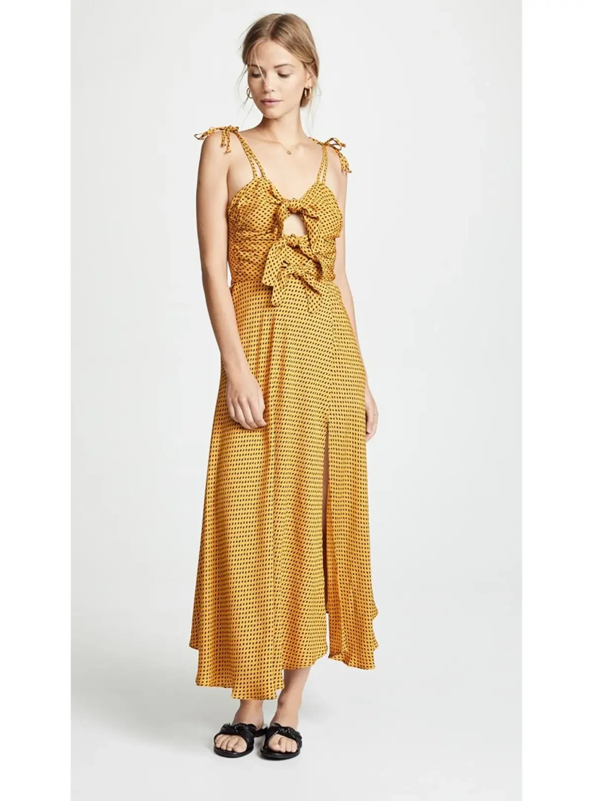 Bec & Bridge Sun Valley Midi Dress Yellow Size AU 8 photo 2