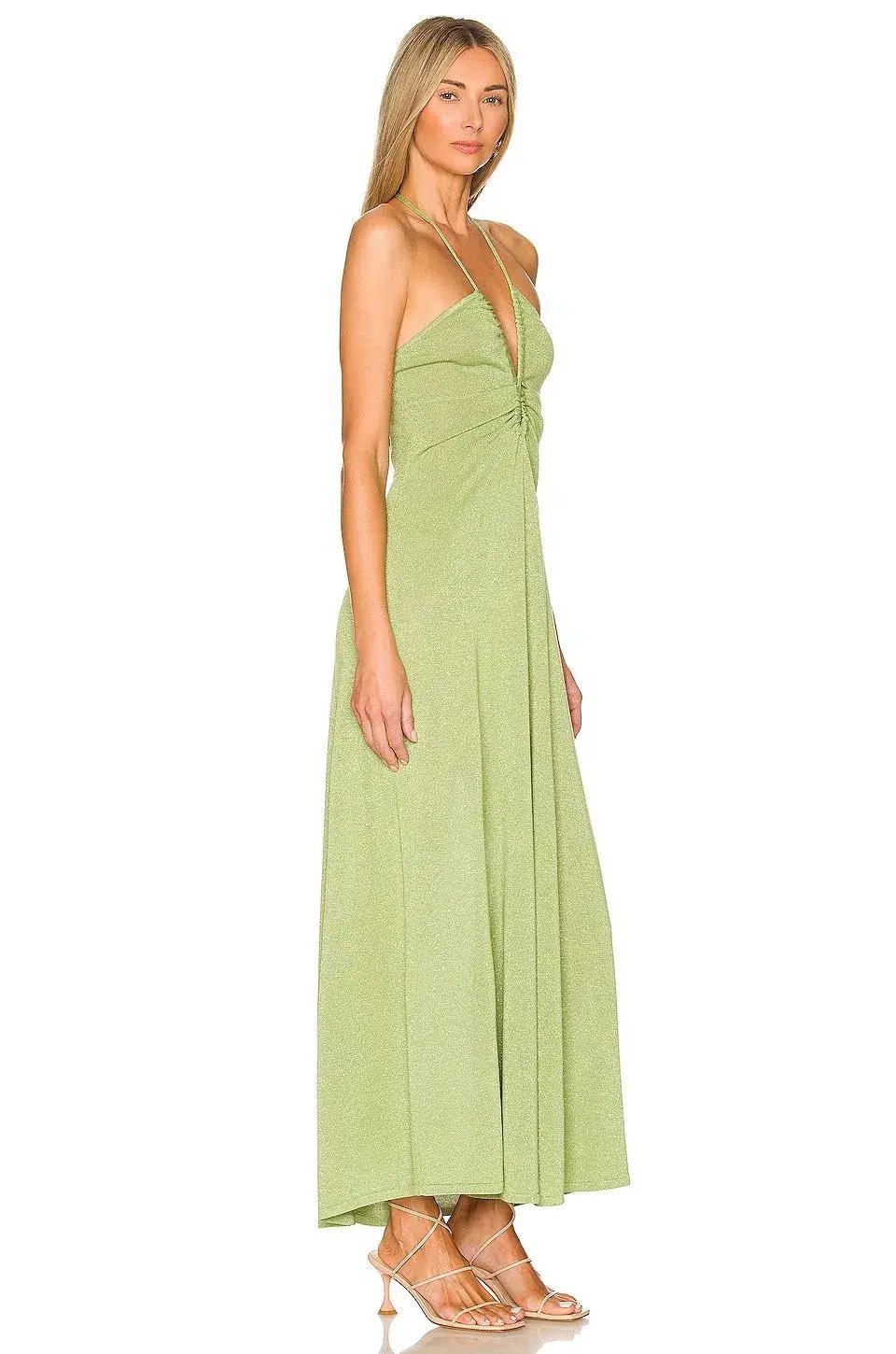 Bec and Bridge Indya Knit Maxi Dress Green Size 12 photo 2