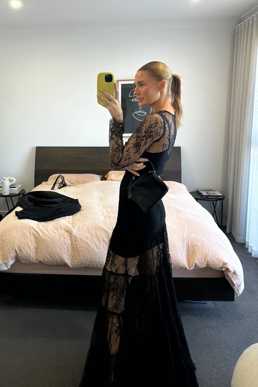 Rebecca Vallance Annika Gown, Black photo 3