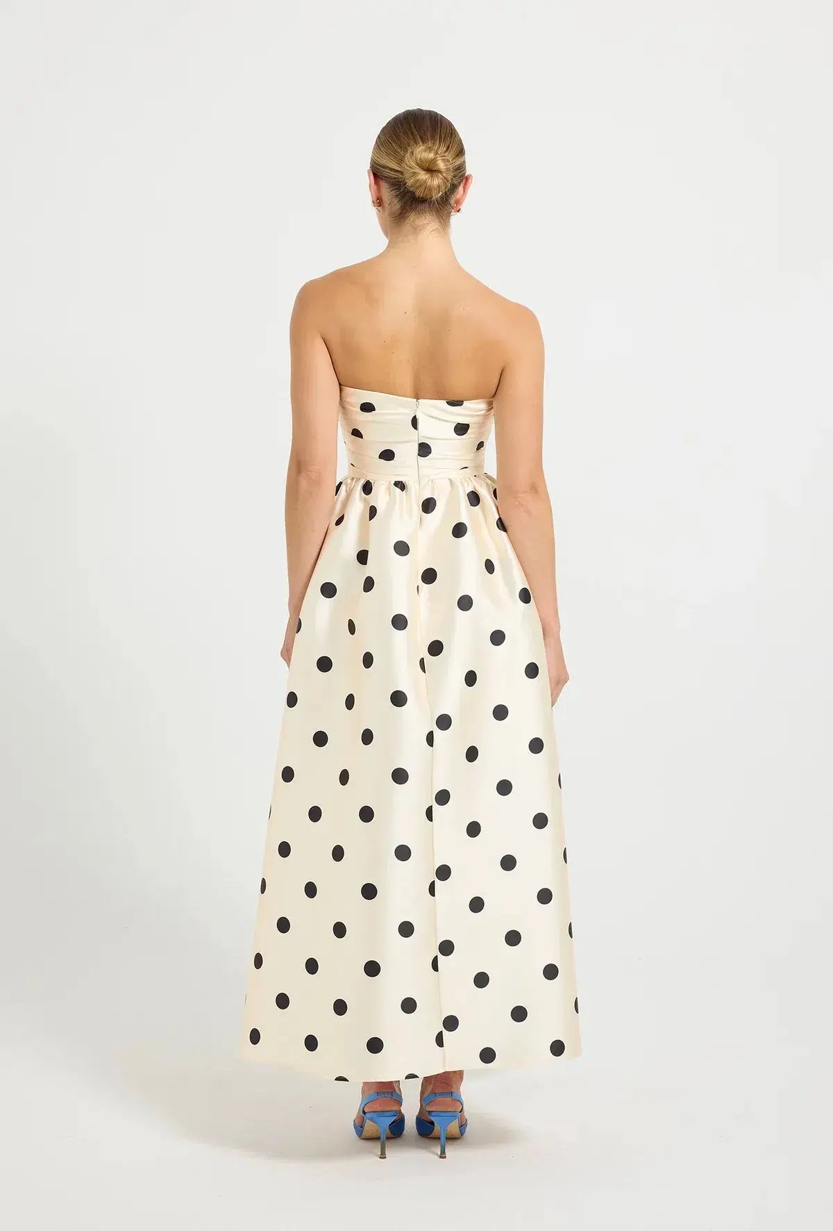Pasduchas DOTTIE strapless midi cream/black size 10 photo 2