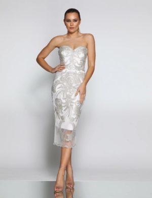 Jadore white silver dress 12 photo 2