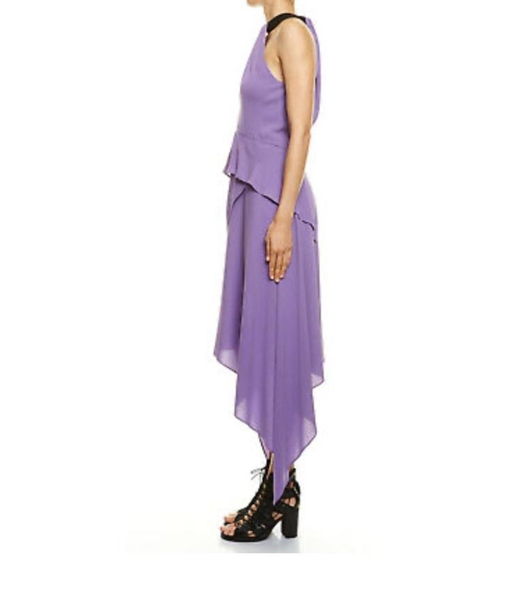 Willow Asymmetric Silk Crepe Dress Size 6 photo 4