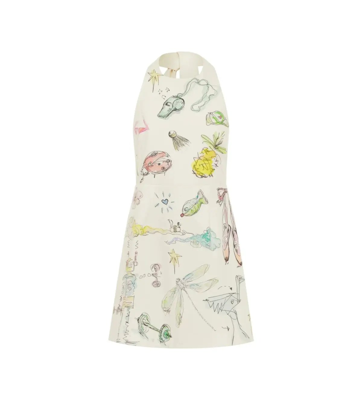 Alemais Court Mini Dress Cream Print Size AU 10 photo 6