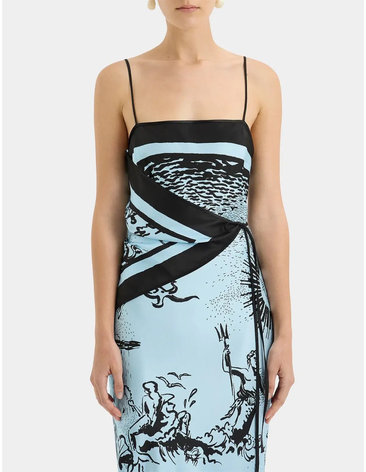 Sir the label Dreamwood Scarf Midi Dress in Brise Soleil Size 2 / AU 10 photo 3