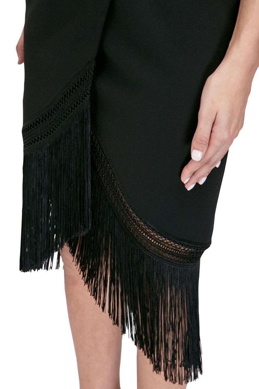 NICHOLAS - Fringe Crepe Wrap Cami Dress photo 5