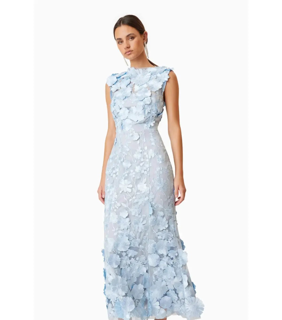 Elliatt Selene Cocktail Midi Dress Blue Size AU 4 photo 3
