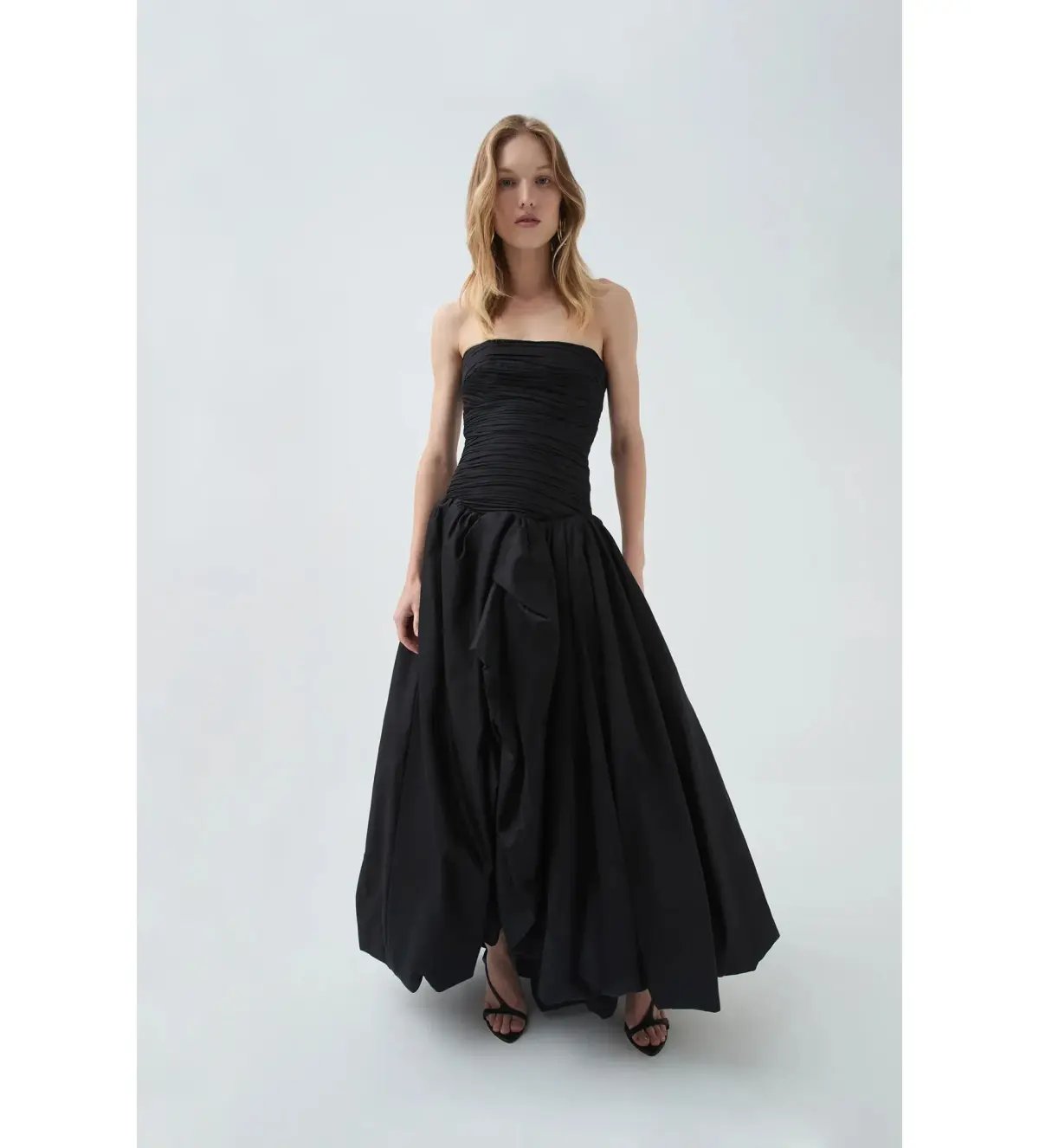 Aje Violette Bubble Hem Maxi Dress Black Size 8 photo 2