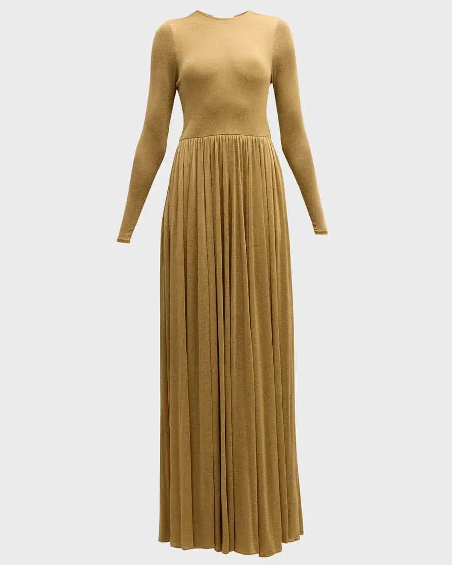 Zimmermann Lyrical Sparkly Lurex Gown Gold Size 3/Au 14 photo 3