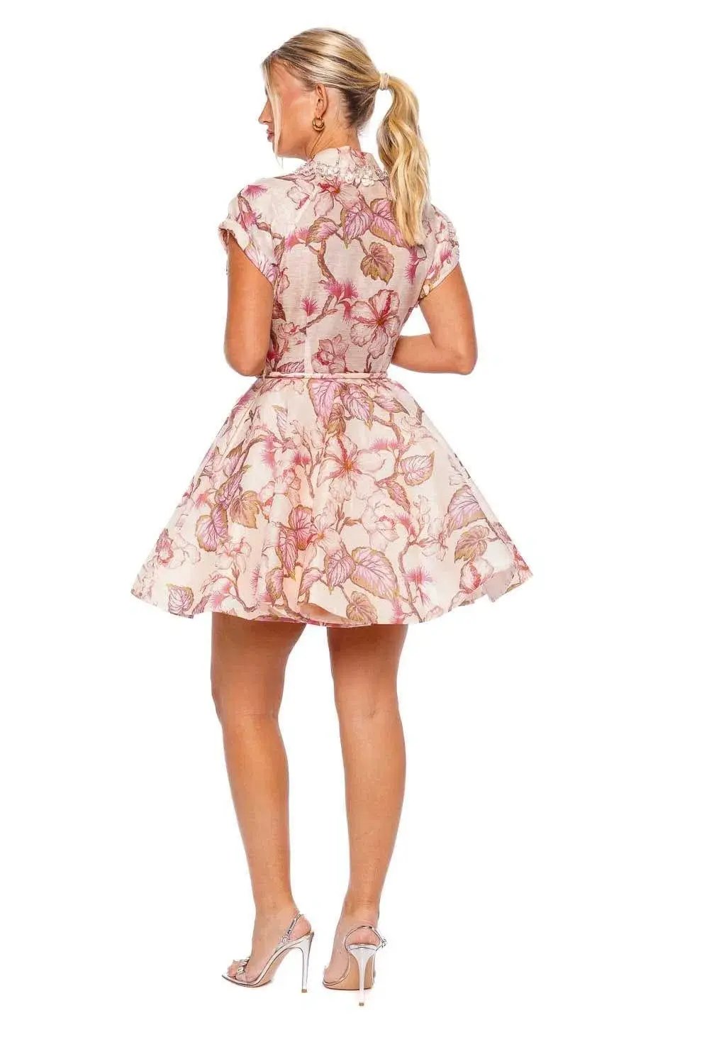 Zimmermann Matchmaker Flip Dress Pink Floral Size 2/ AU 12 photo 2