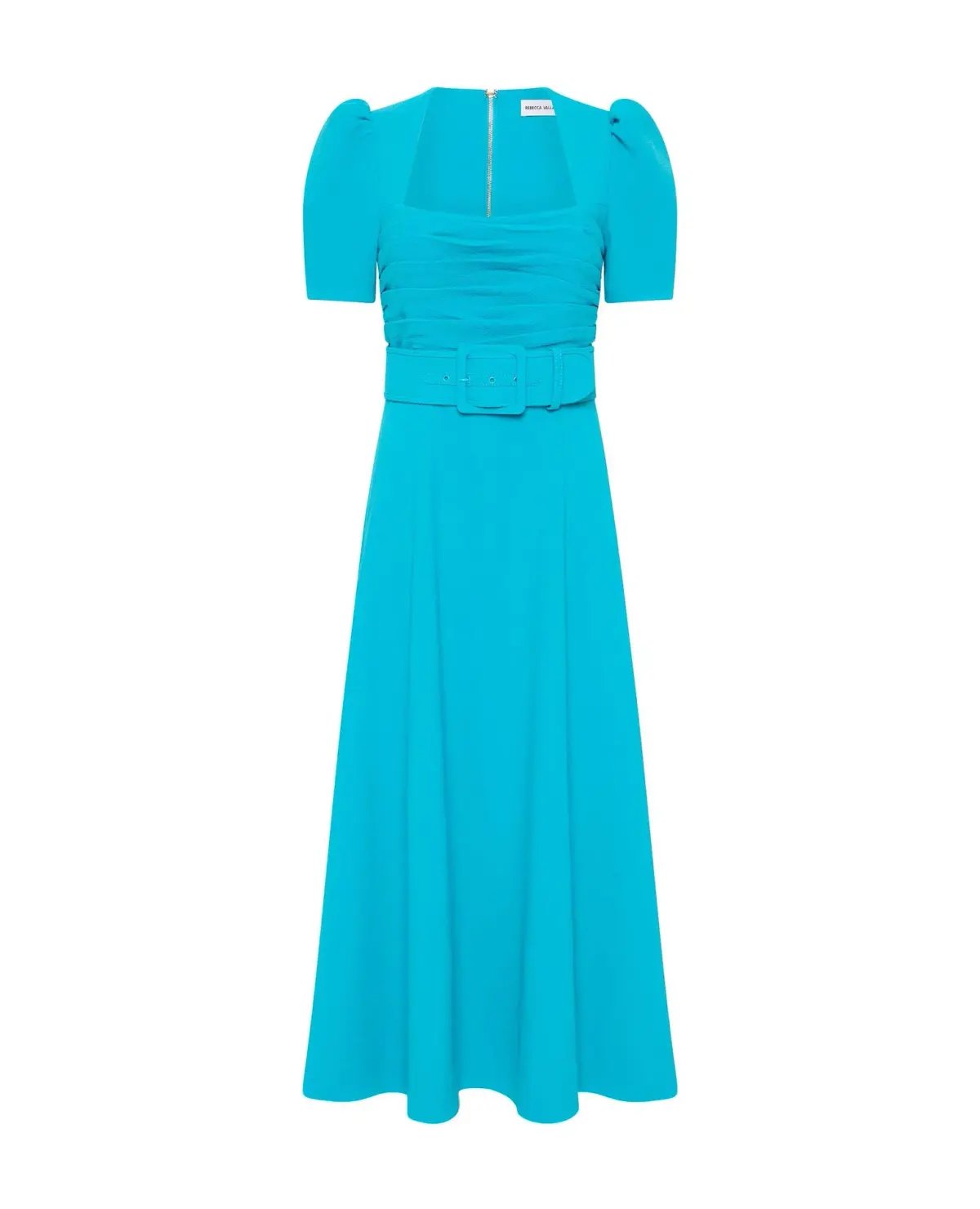 Rebecca Vallance Ella Short Sleeve Midi Dress Blue Size AU 10 photo 4