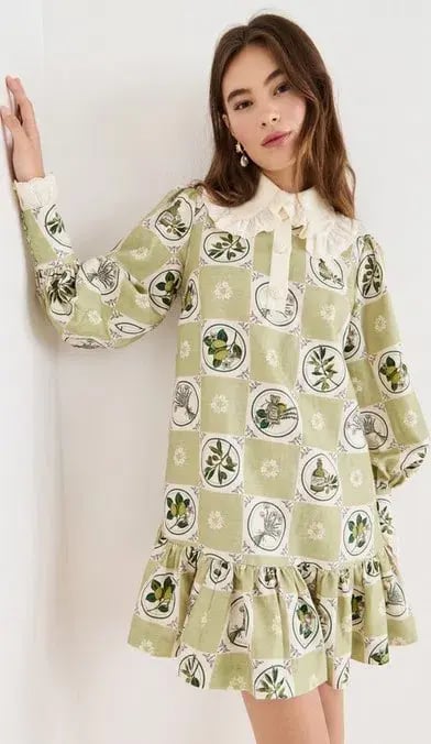 Alémais Sofia Mini Dress in Olive Size AU 14 photo 5