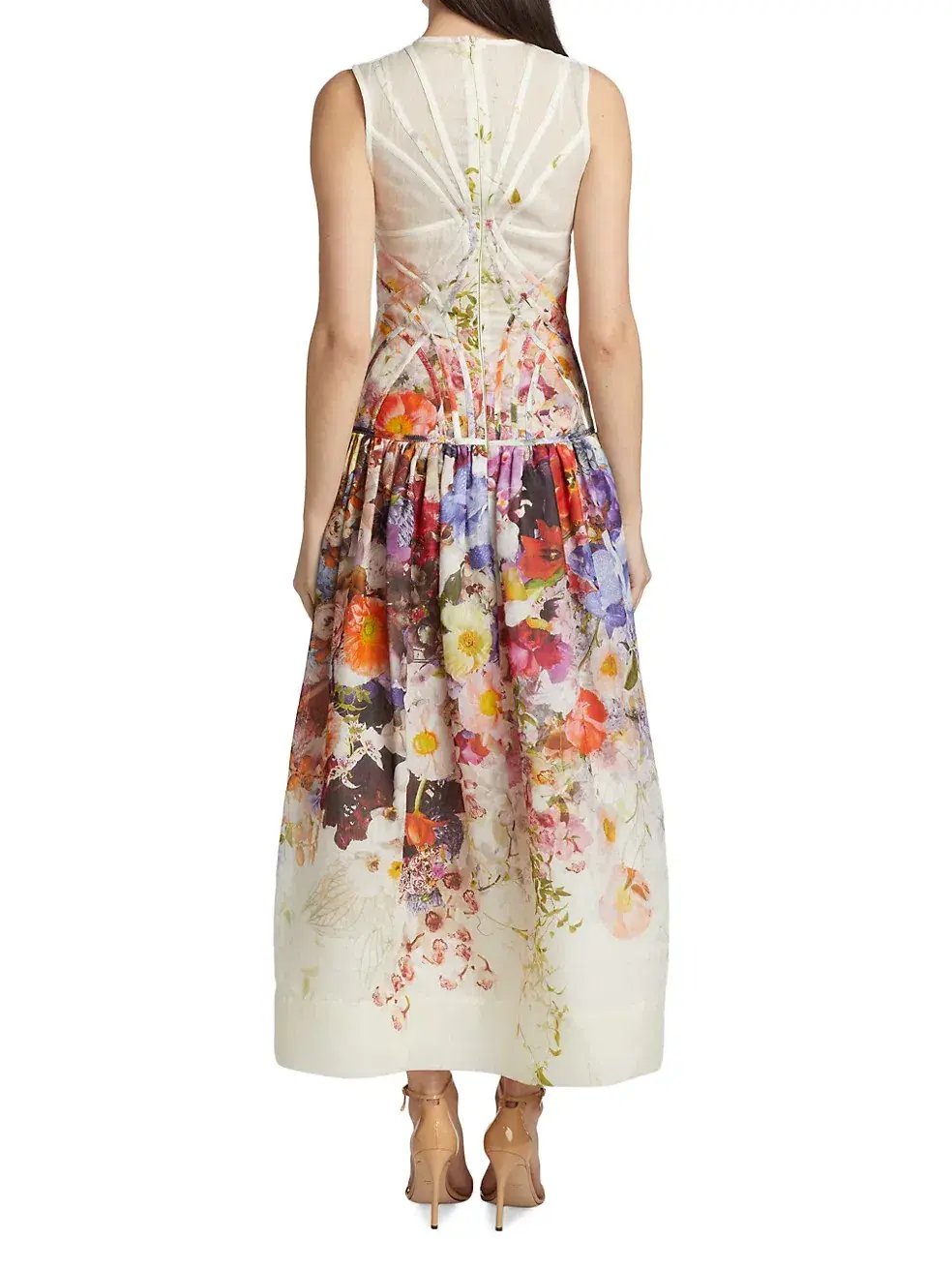 Zimmermann Prima Panelled Midi Dress Print Size 2 photo 3