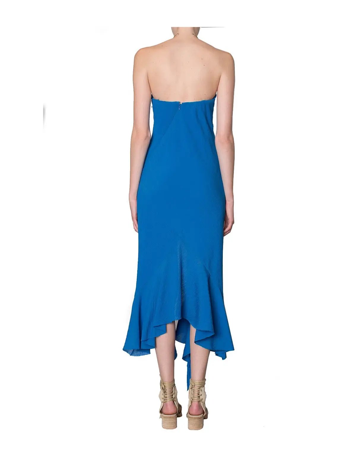 KITX Strapless Midi Dress Blue Size 6 photo 4