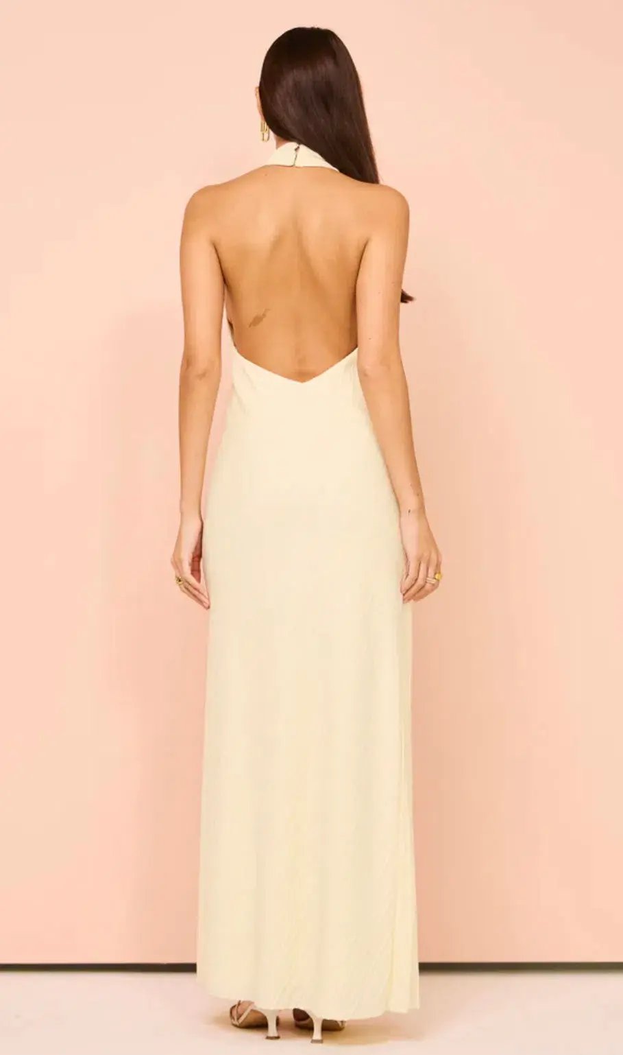 Camilla and Marc Alto Halter Dress in Cream Size 10 photo 3