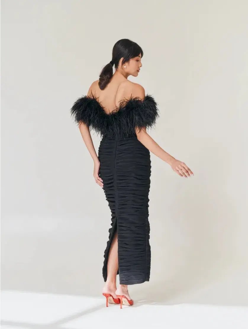 Rachel Gilbert Zion Midi Dress Black Size 2 / AU 10 photo 3
