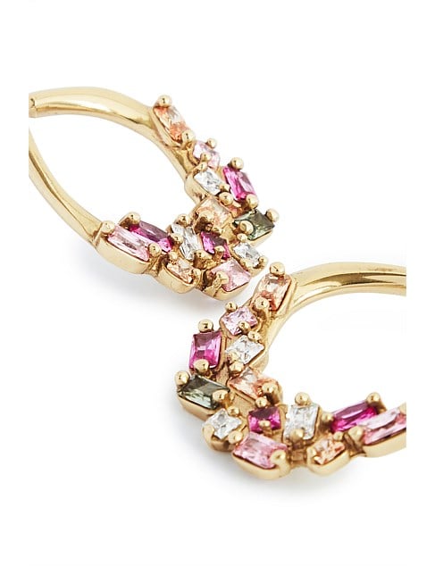 Aje Conception Hoop Earrings | Fuchsia photo 3