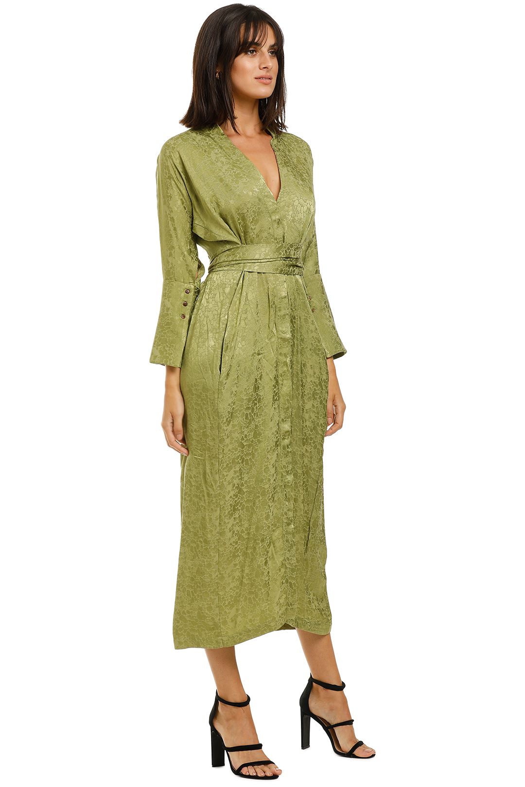 Slink Shirt Dress - Olive photo 2