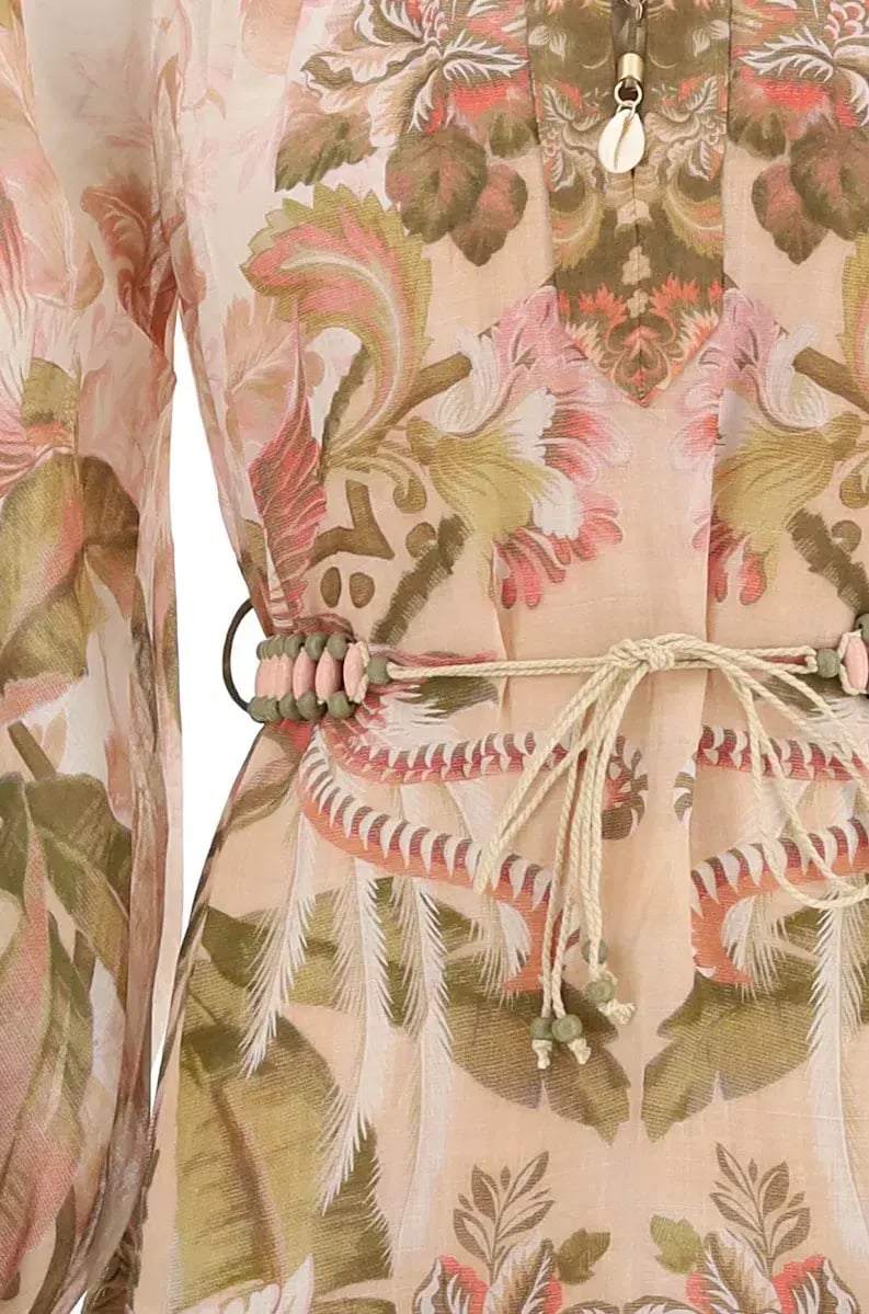 Zimmermann Floral Tiered Lyre Billow Midi Dress Size 2/AU 12 photo 5