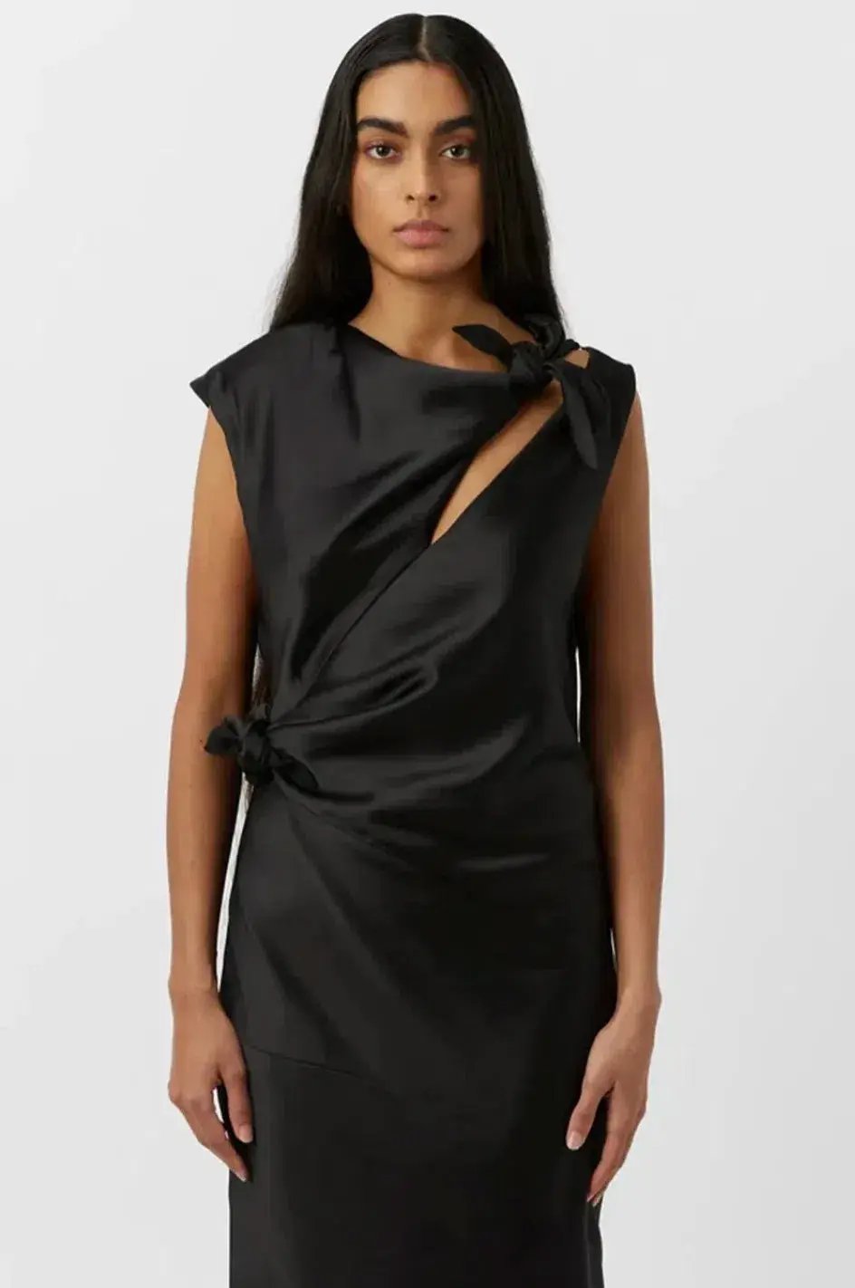 Camilla & Marc Karsten Knot Maxi Dress Black Size 10 photo 3