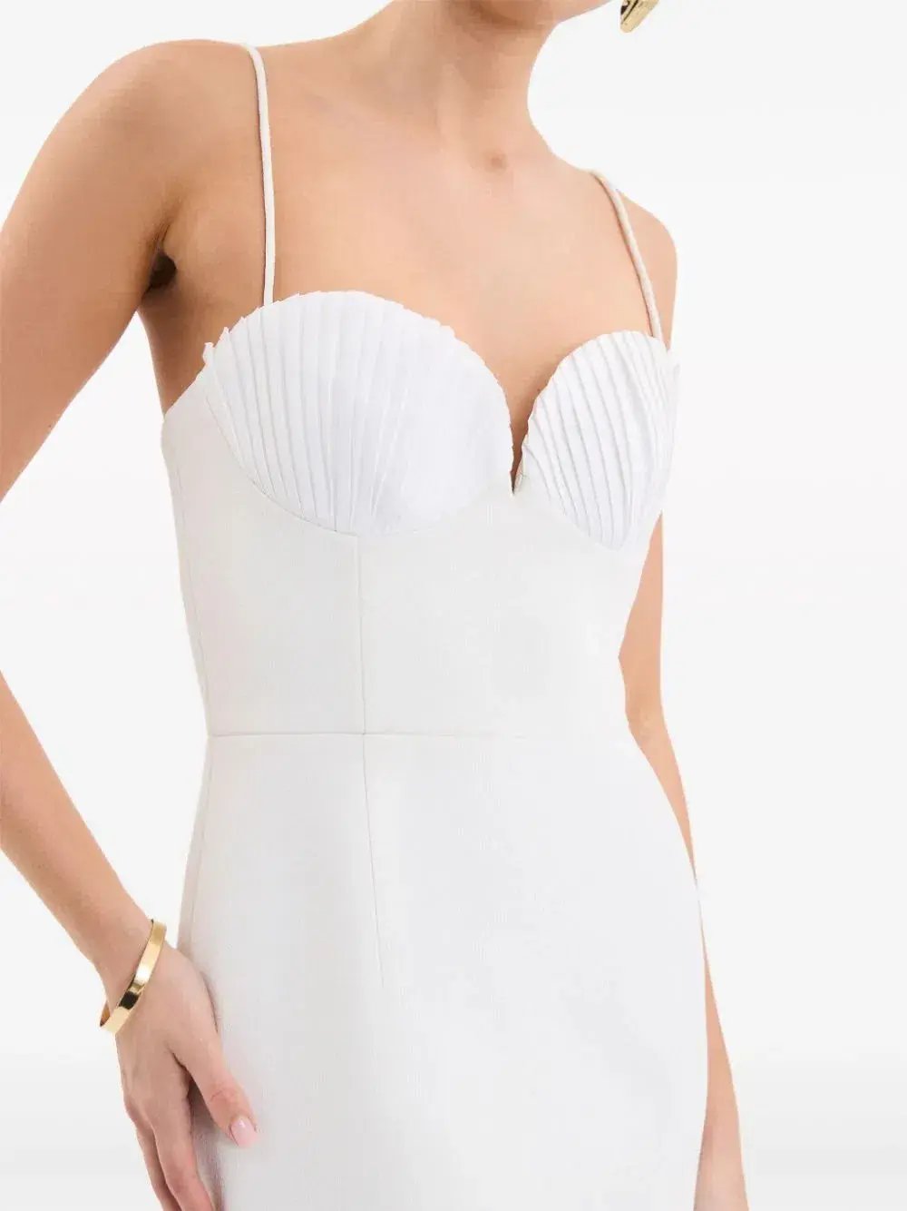 Rebecca Vallance Cora Midi Dress in Ivory / White Size 10 photo 2