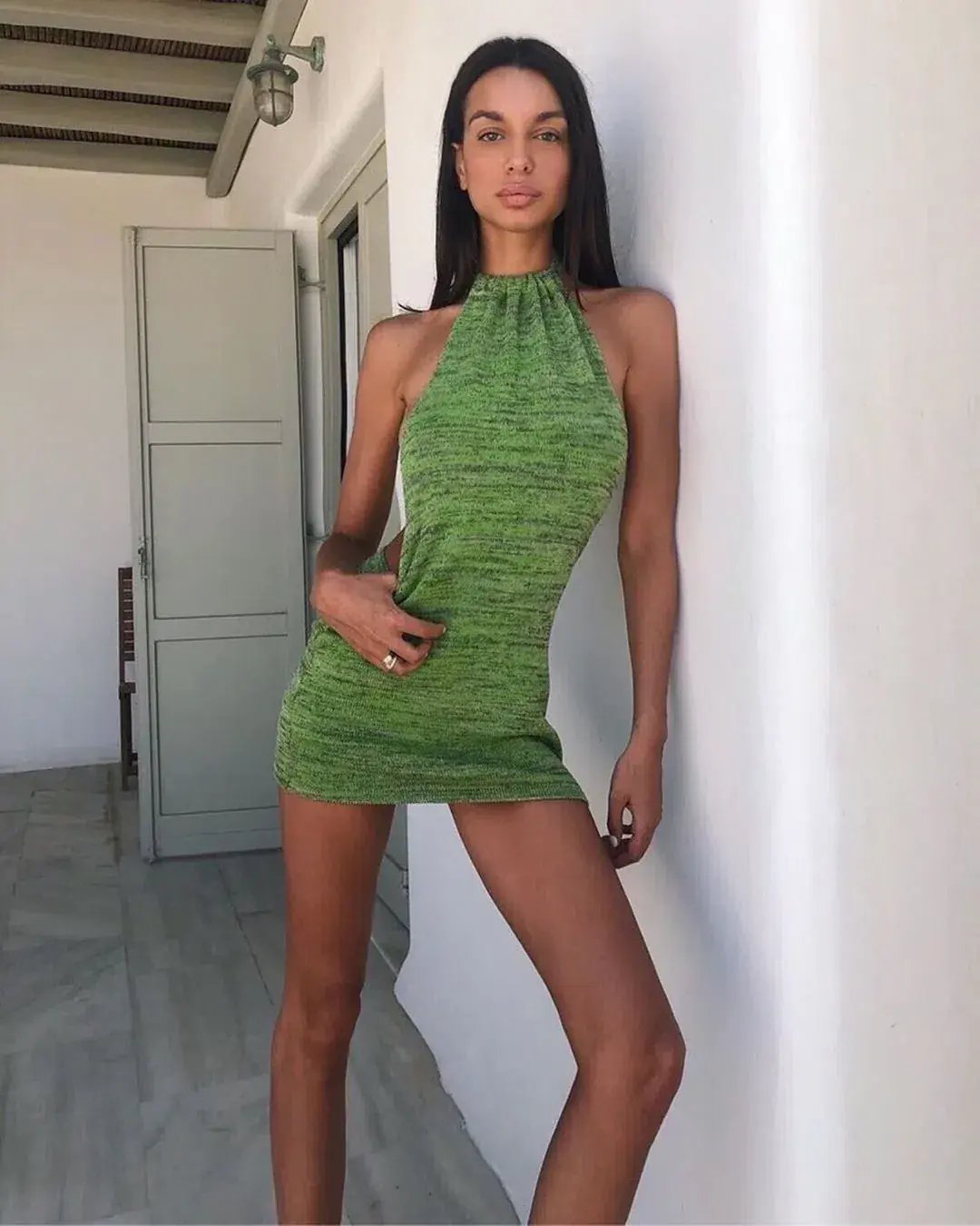 Bamba Swim Bounty Dress Green Size 10 photo 2
