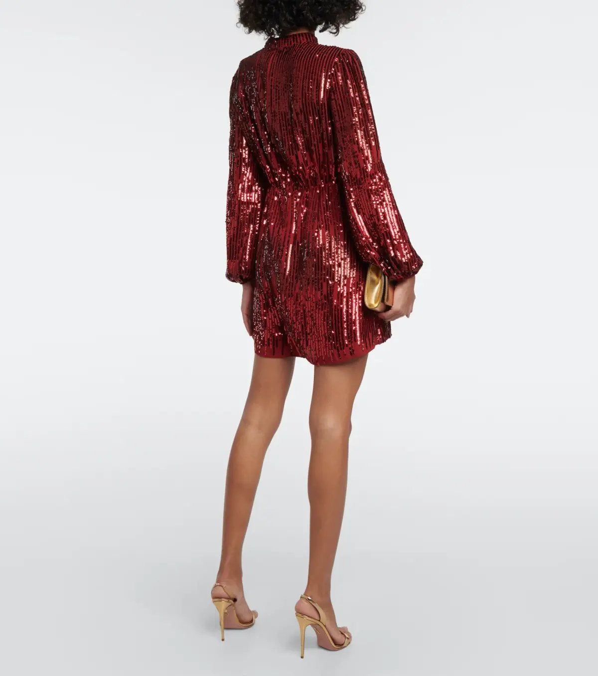 Rixo Samantha Sequin Mini Dress Red/Pink Size L / AU 12 photo 3
