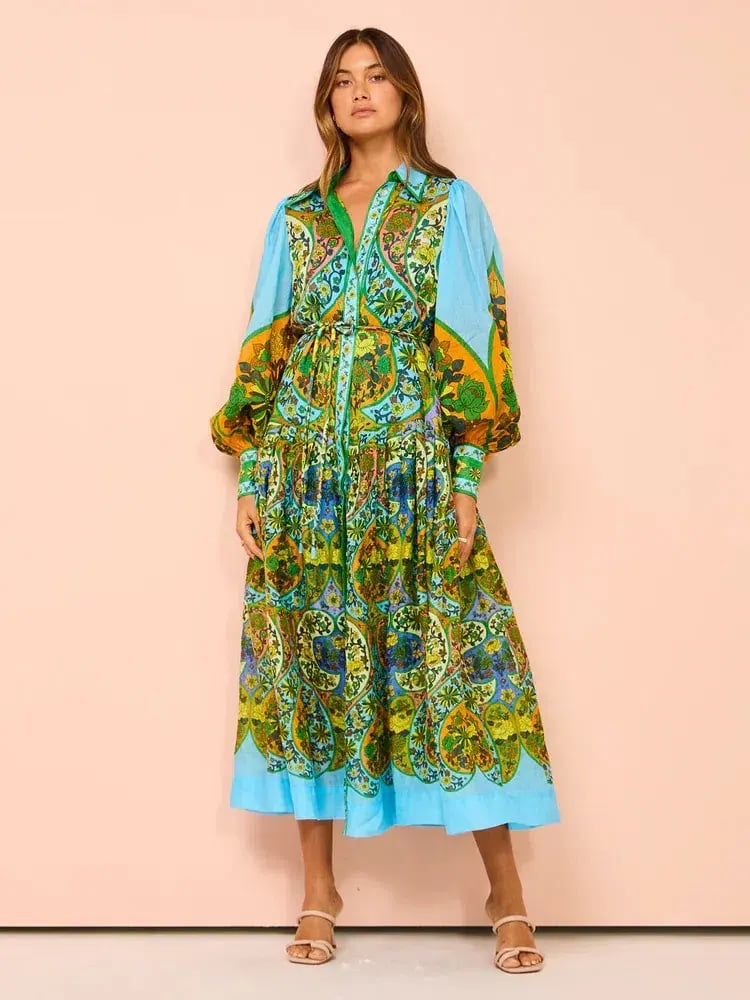 Alemais Sofie Shirtdress In Multi Size AU 12 photo 2