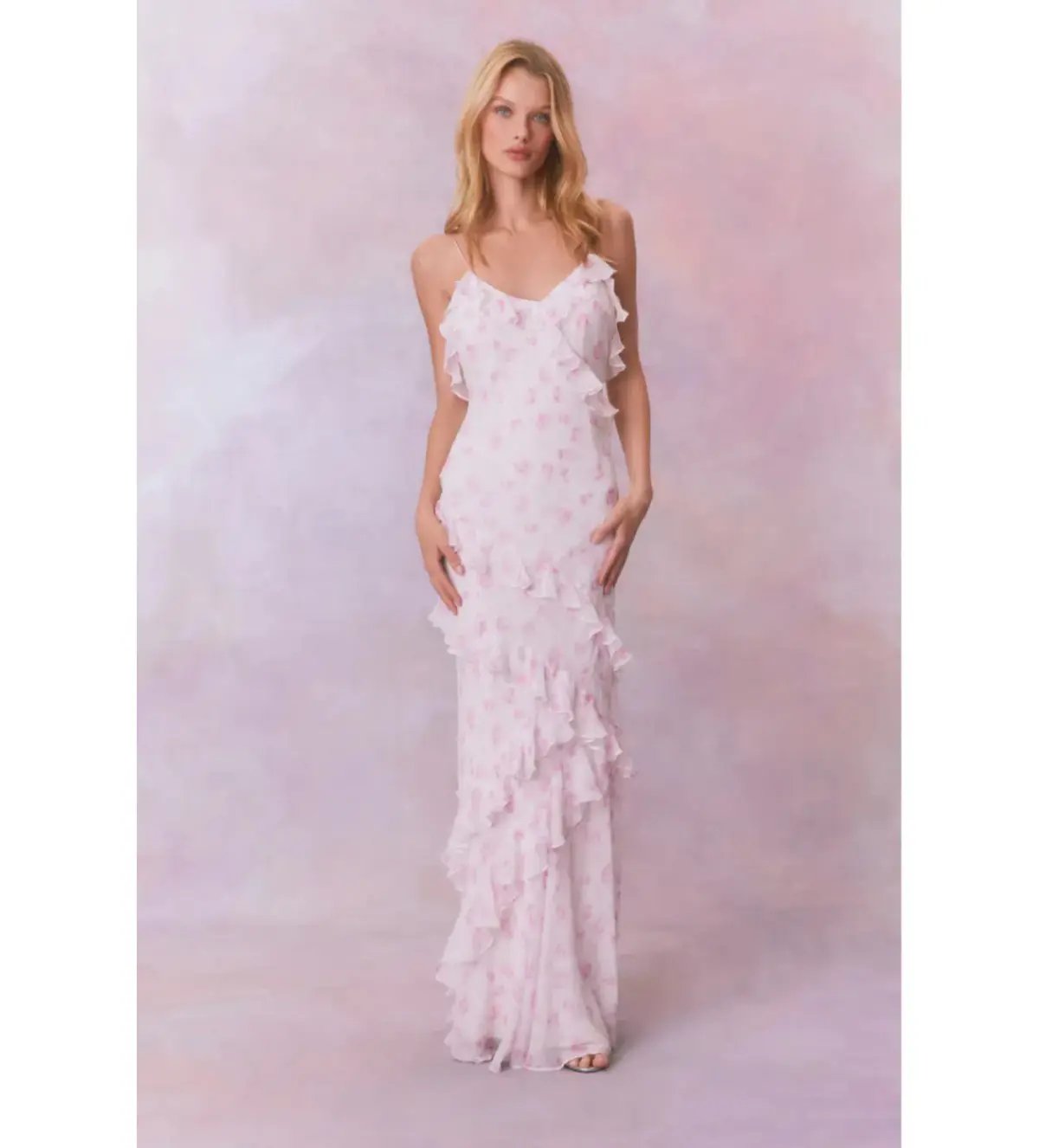 LoveShackFancy Sterling Dusk Rialto Maxi Dress White Size 2 / AU 6 photo 3