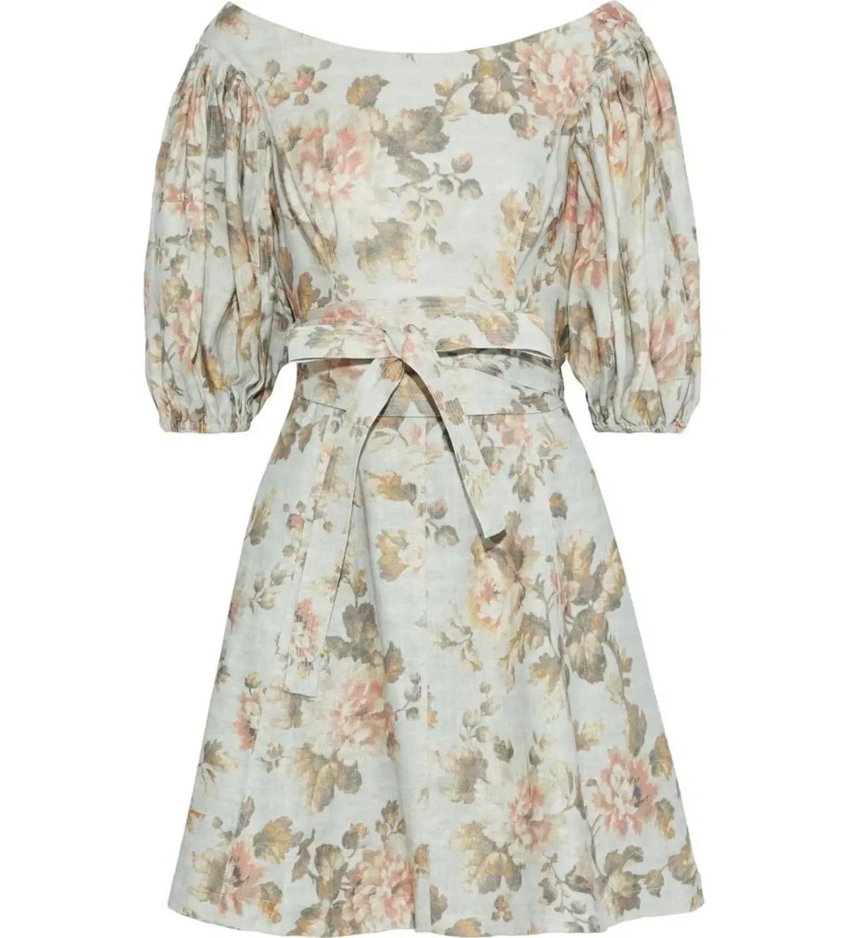 Zimmermann Fleeting Flip Mini Dress Mint Floral Size 12 photo 4