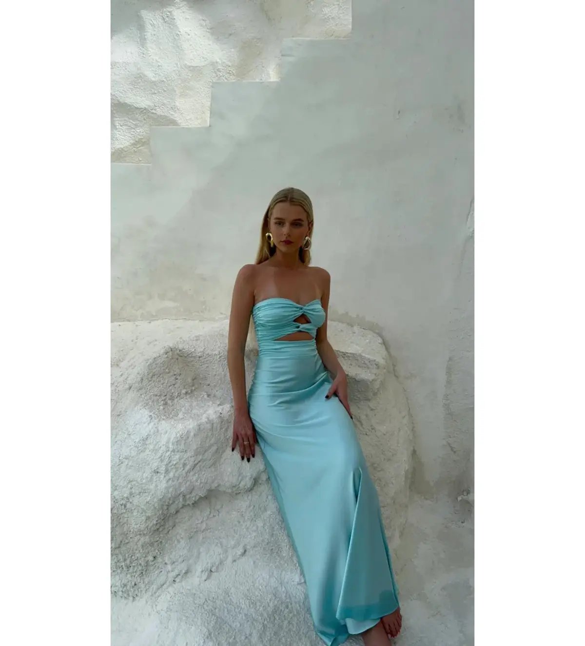 HNTR the label Inka Gown Aqua Size AU 8 photo 2