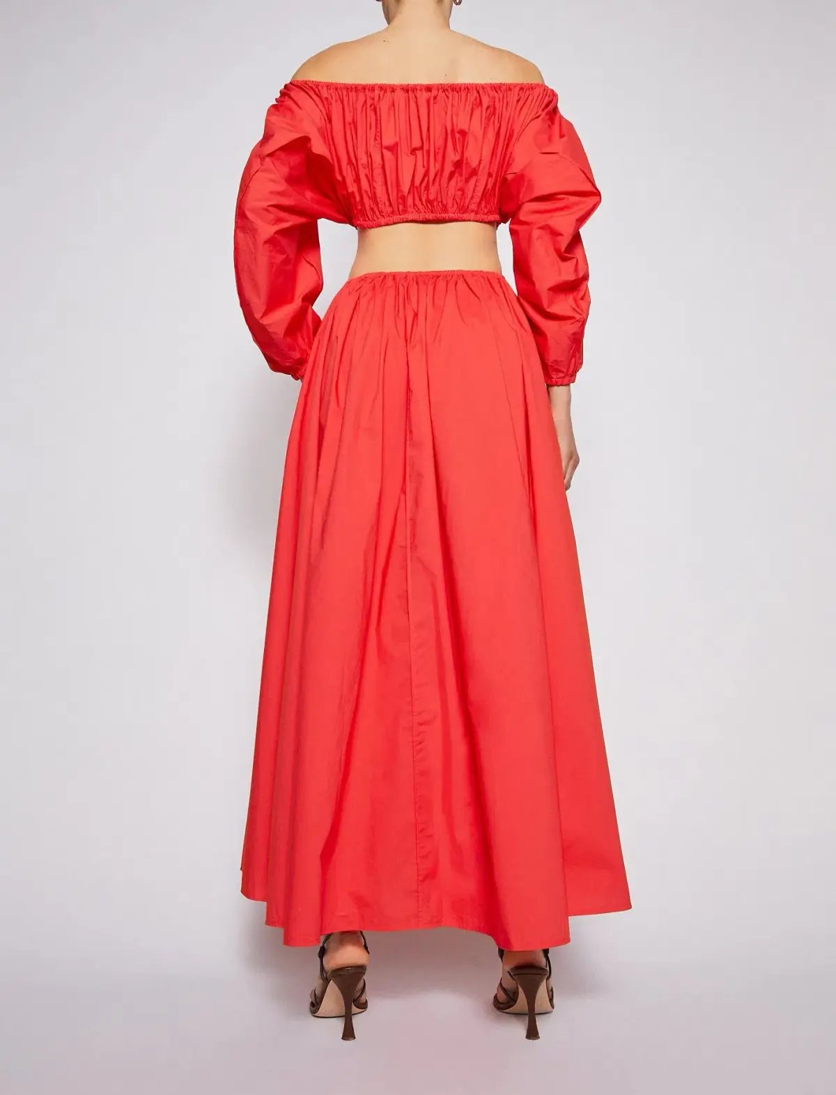 Scanlan Theodore Parachute Cotton Gather Dress Poppy Size 10 photo 2