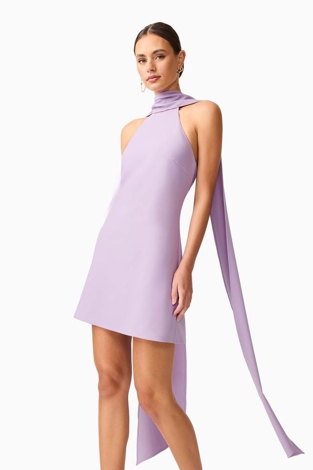 Elliatt Mira Halter Mini Dress - Lilac photo 4