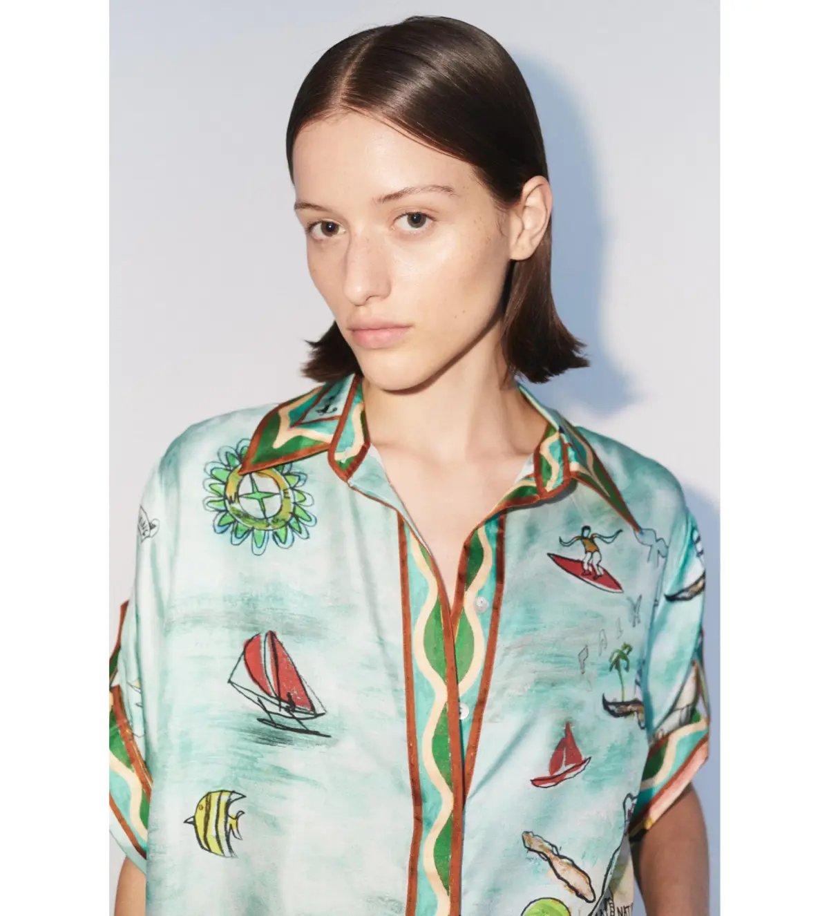 Alemais Swell Shirt and Pant Set Print Size 8 photo 2