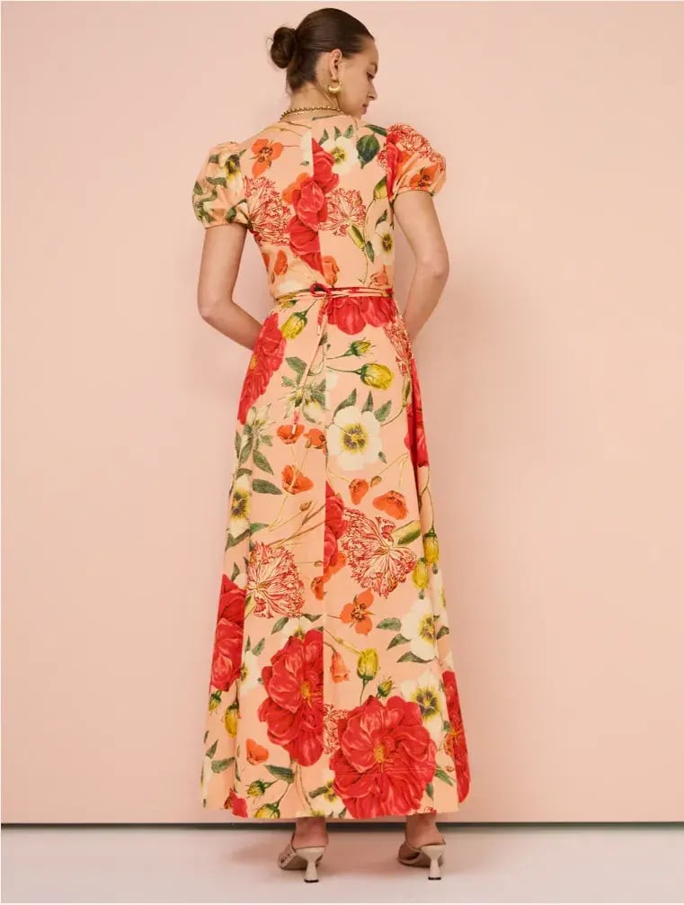 By Nicola Havanna Wrap Maxi Dress Raspberry Punch Size 14 photo 2