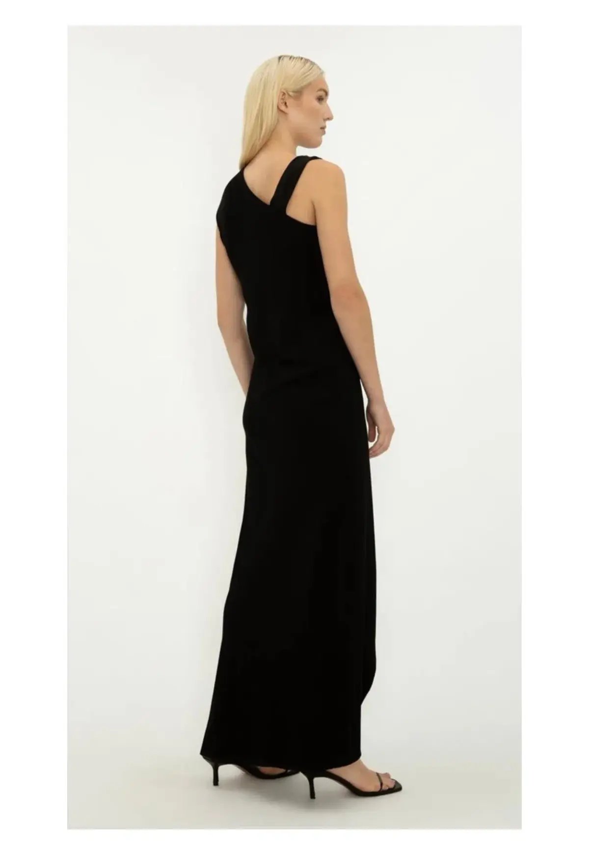 Bianca Spender Satin Crepe Deviation Gown Black Size 6 photo 2