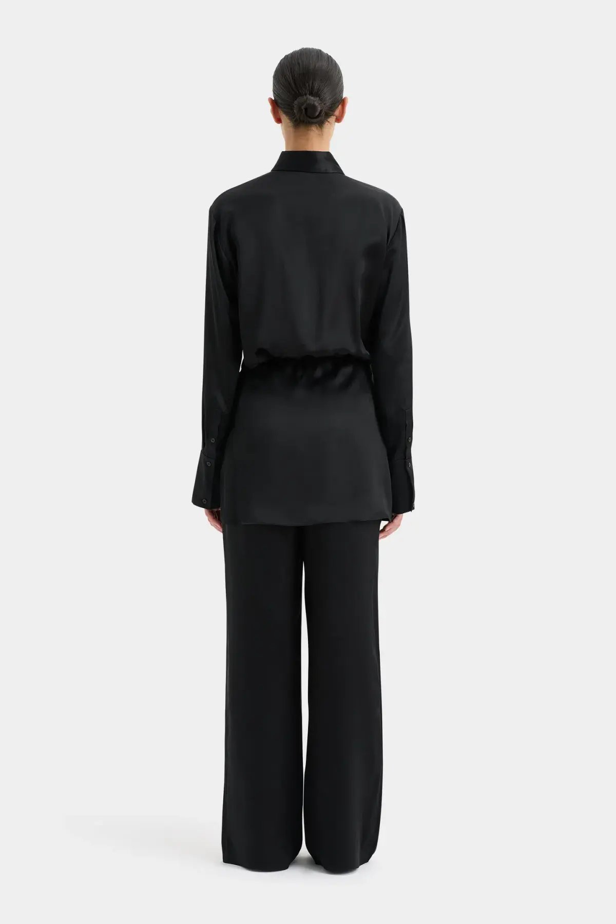 Sir the Label Sorrento Shirt Dress and Pant Set in Black Size AU 10 photo 3