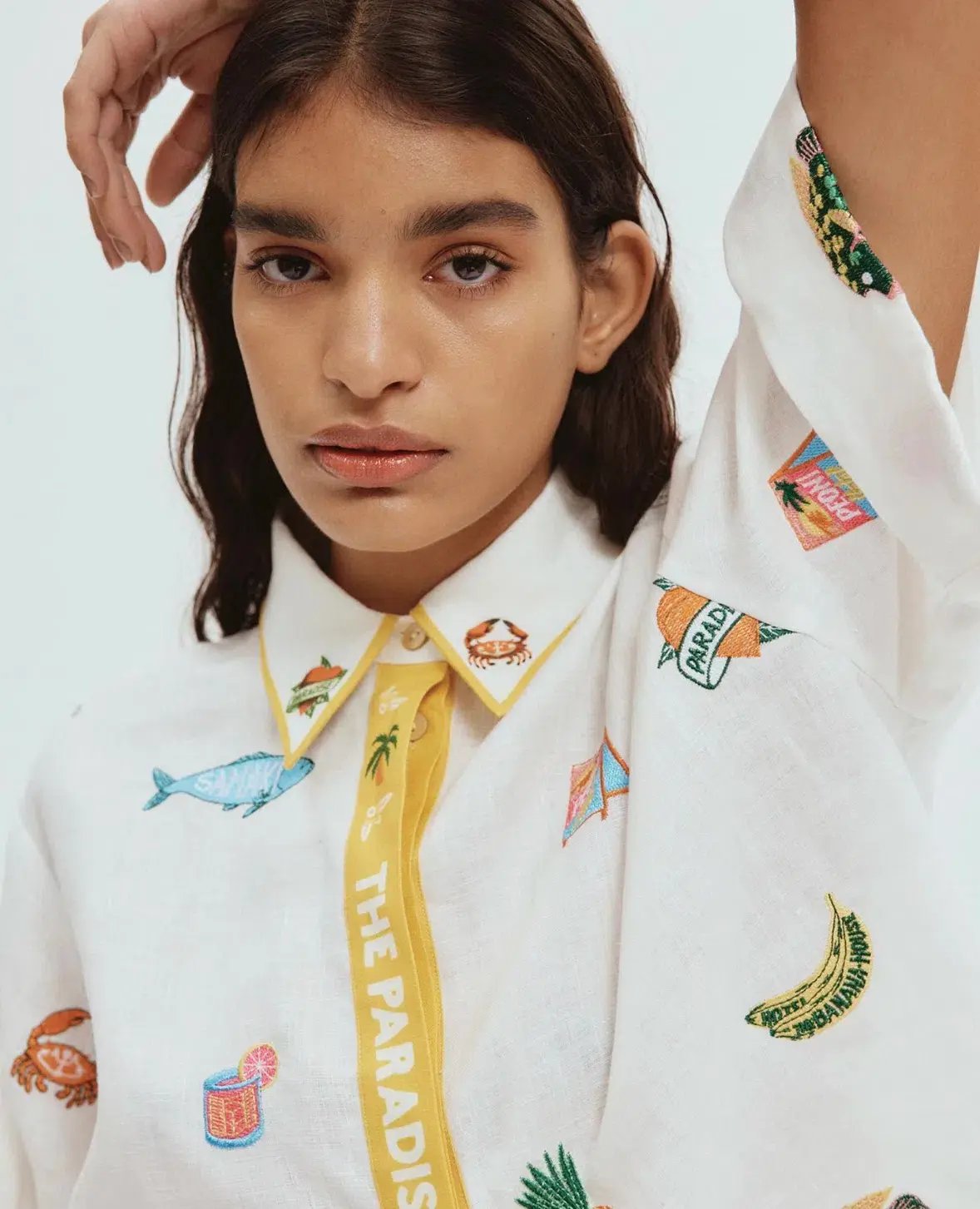 Alemais Blue Marlin Embroidered Shirt AU 14 and Skirt AU 16 in Print photo 4