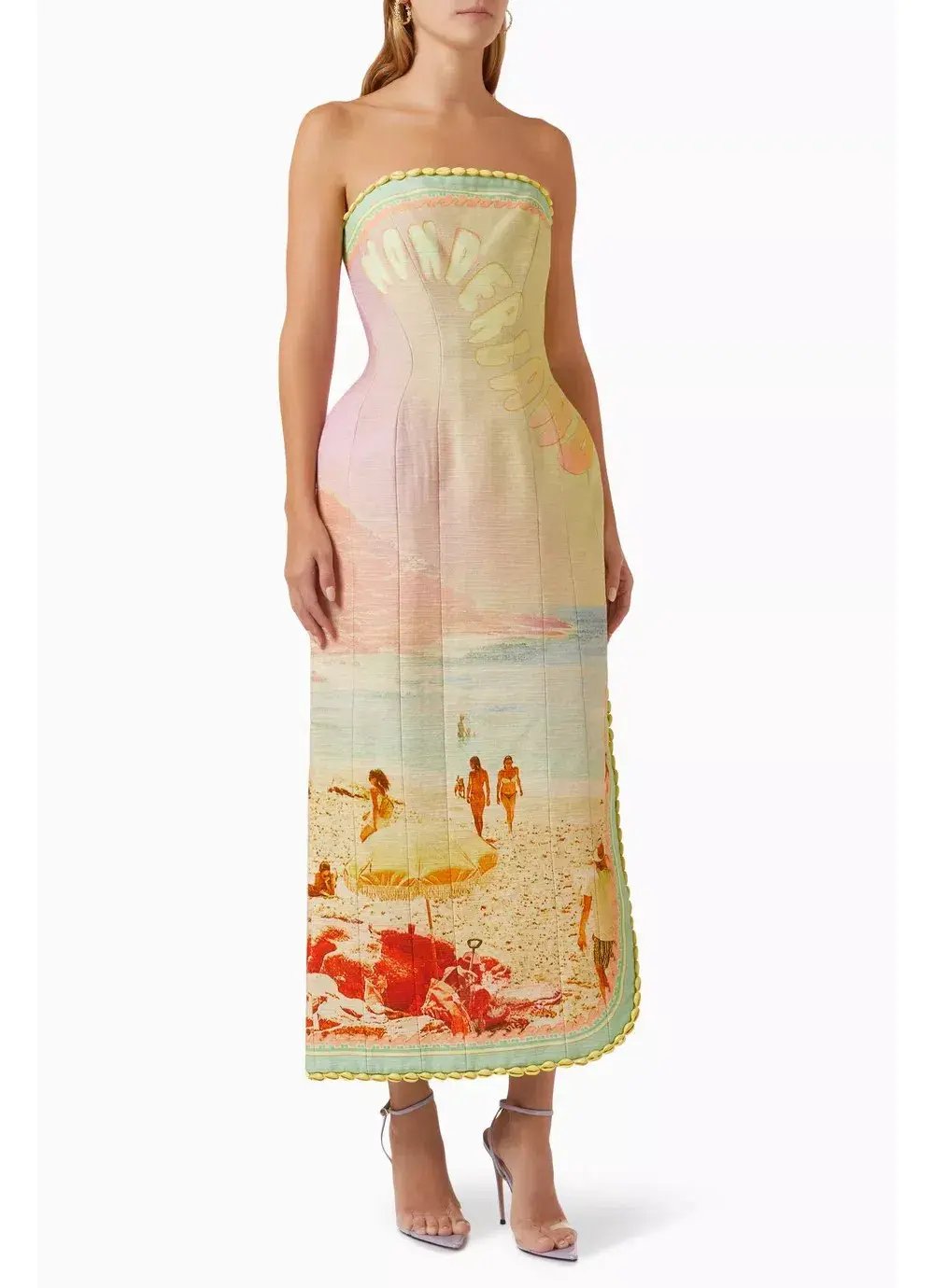 Zimmermann Coaster Structured Midi Dress Multi Print Size 3 / AU 14 photo 2