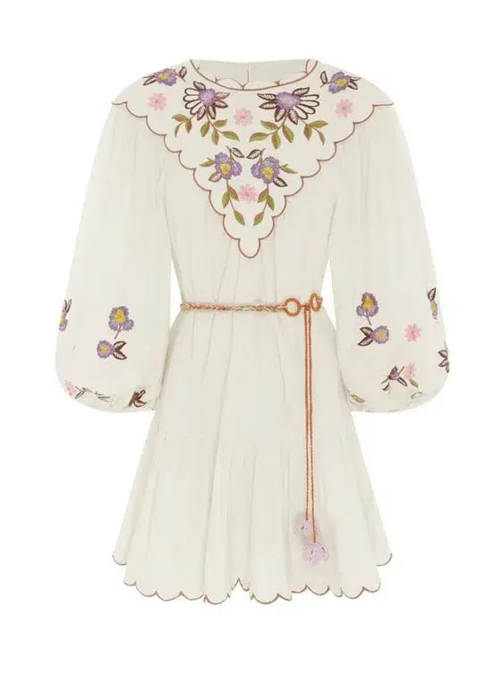 Alémais Nelly Embroidered Mini Dress Floral Size AU 16 photo 4