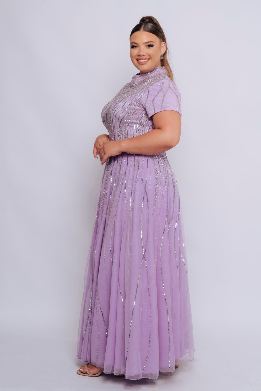 ROKSAR CAP SLEEVE BY MY SECRET WARDROBE LILAC photo 4