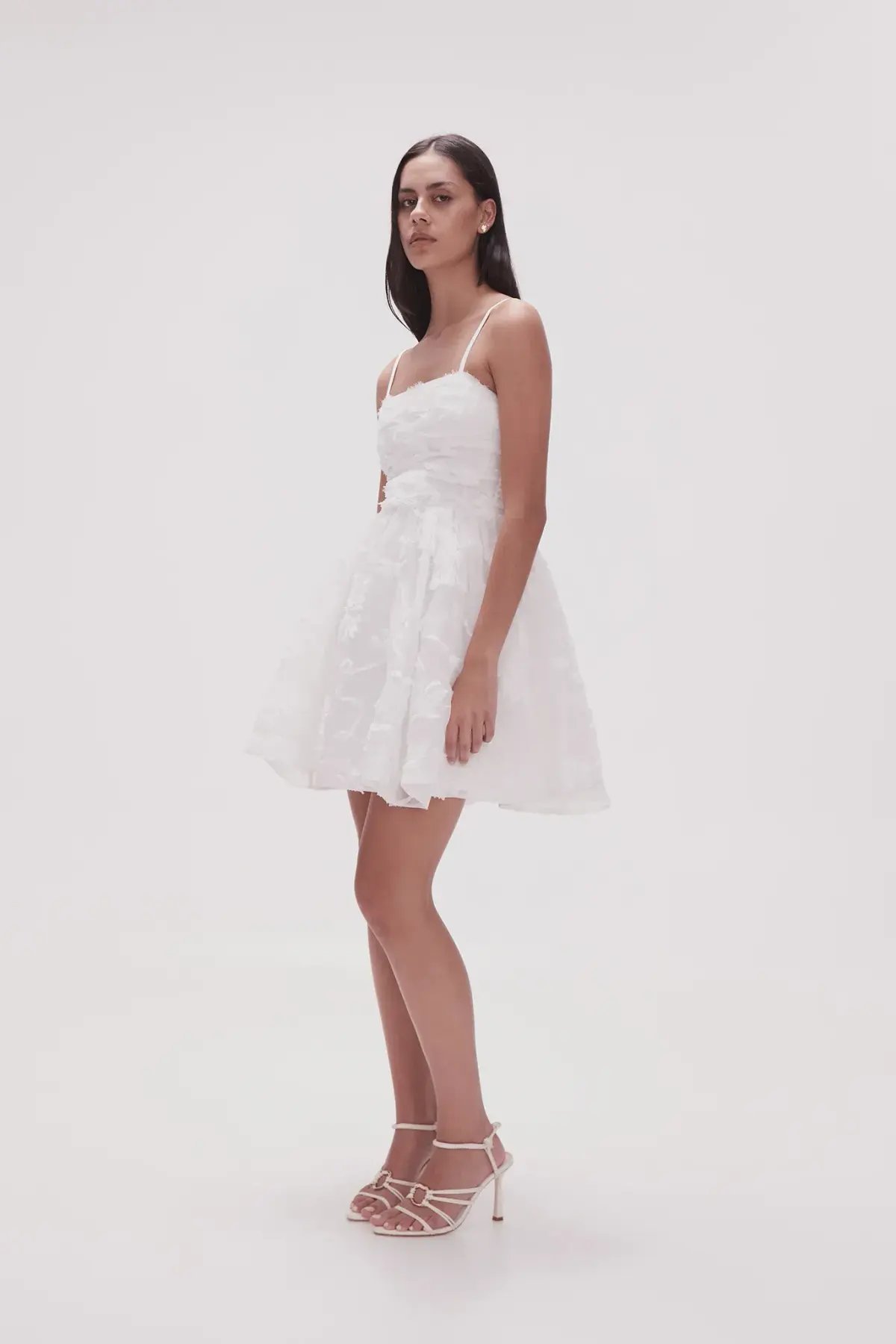 Aje Evangeline Mini Dress Ivory Size 8 photo 2