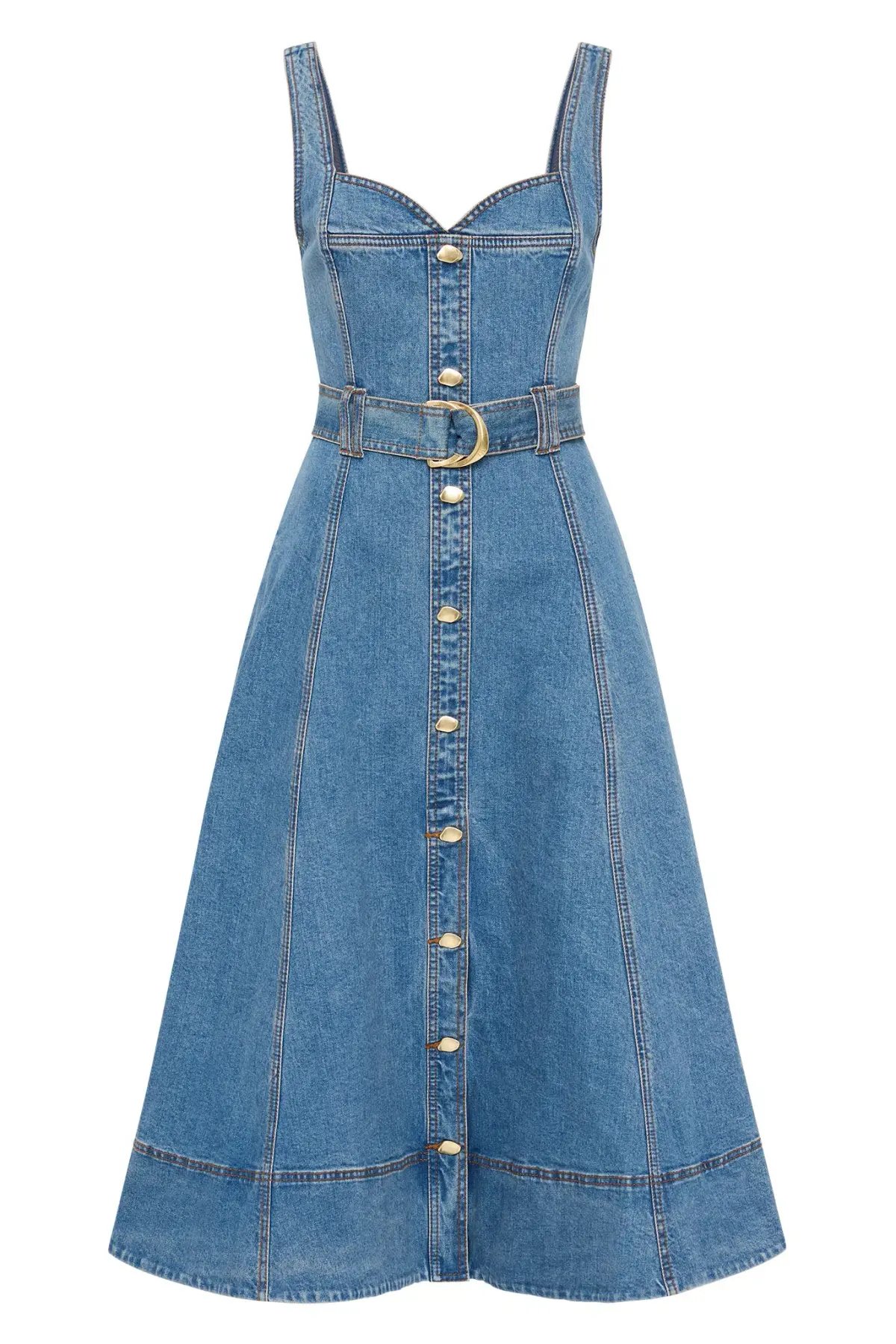 Aje Clay Denim Midi Dress 90's Wash Size AU 14 photo 4
