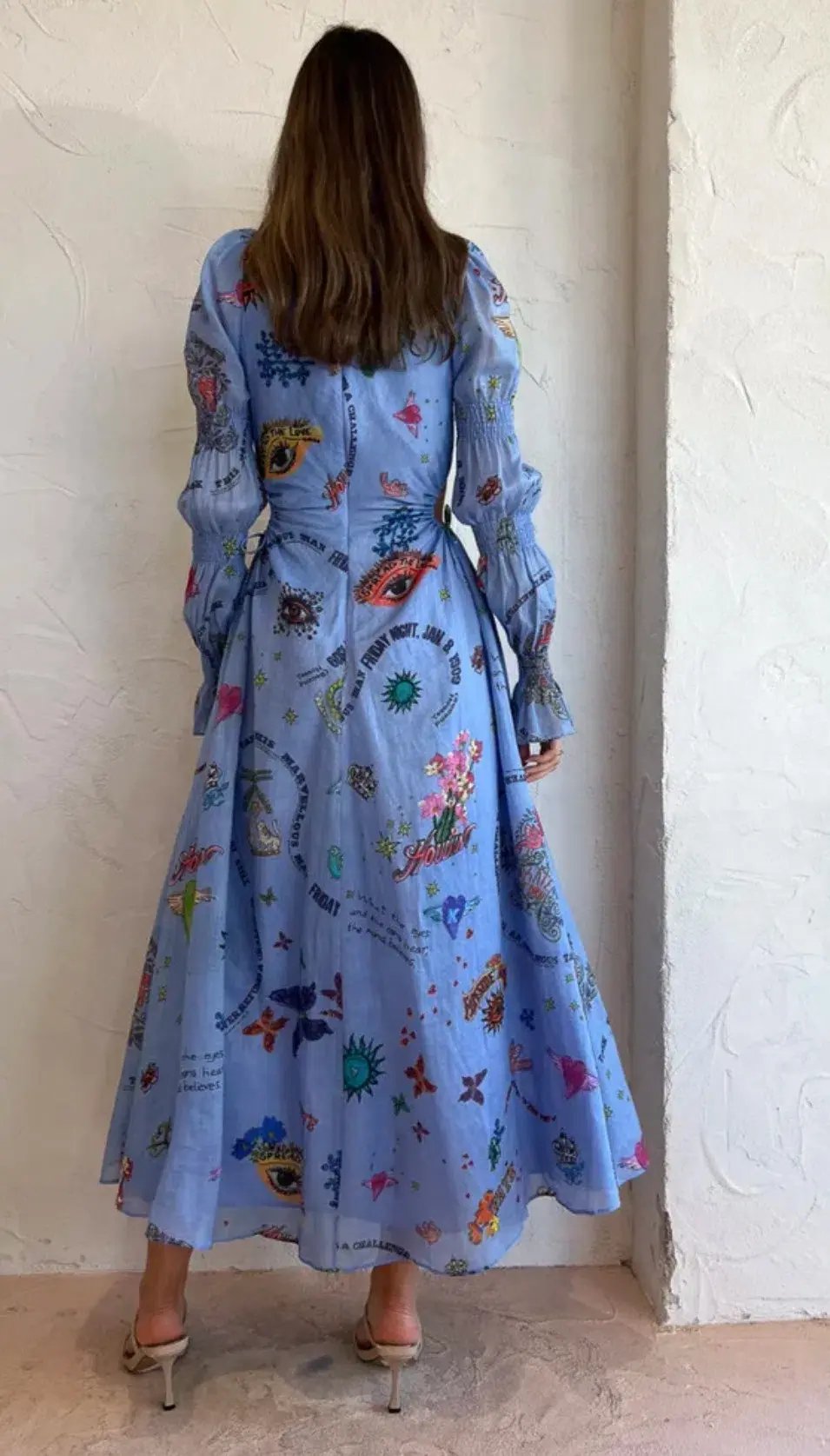 Kate Ford  Caracus Cut Out Gown Print photo 5
