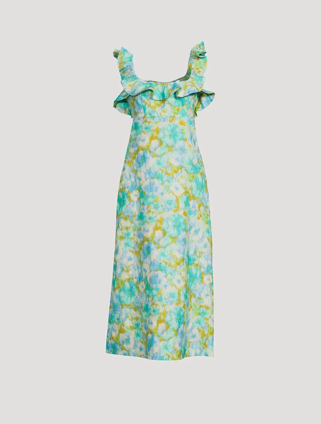 Zimmermann High Tide Frill Midi Dress Floral Size 0/AU 8 photo 4