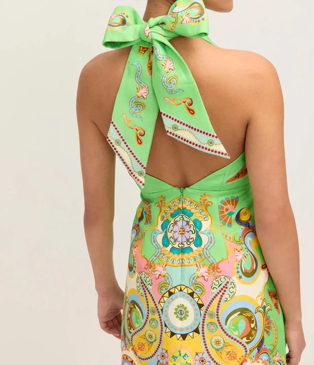 Alemais Pinball Mini Dress Green Multi Size AU 8 photo 9