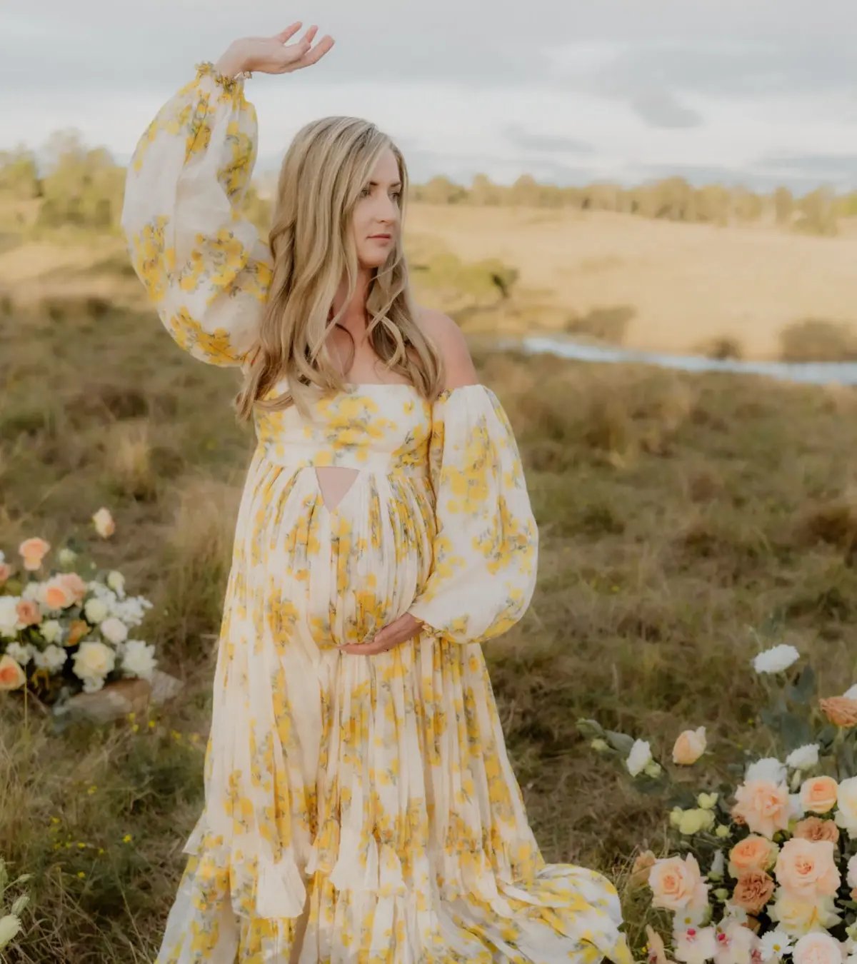 Rooh Collective Poppy Zephyr Maxi Dress Floral Size M/AU 10 photo 6