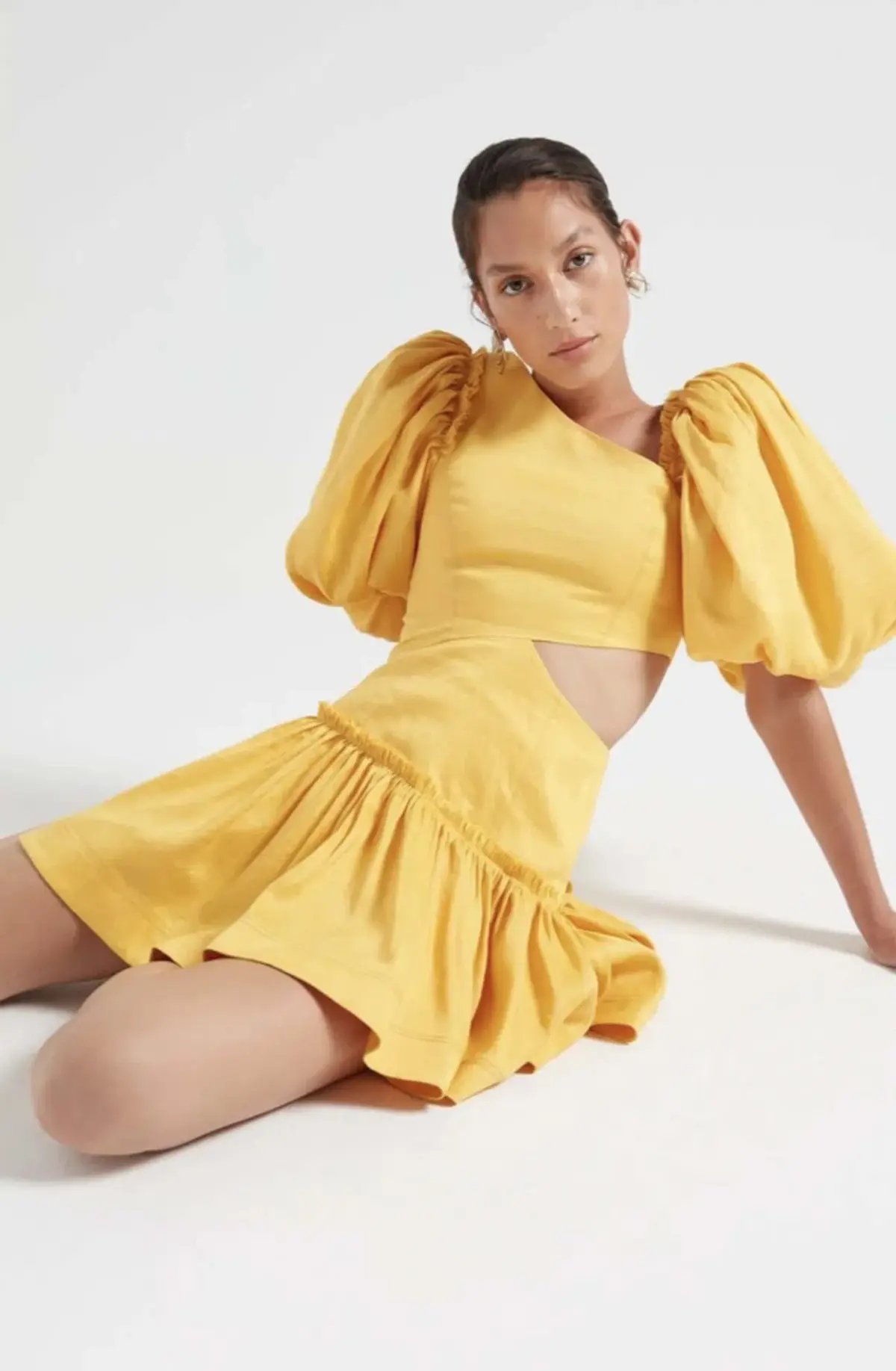 Aje Chateu Mini Dress in Sunshine Size 6 photo 2