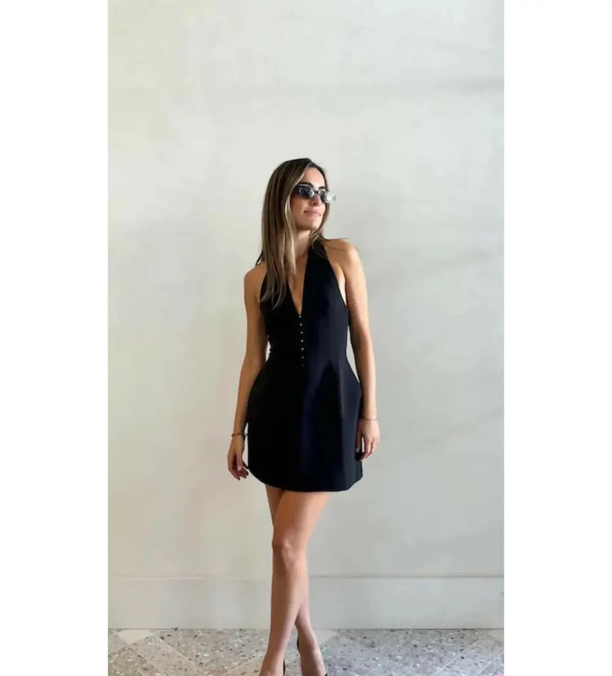 Camilla and Marc Petra Halterneck Mini Dress Black Size 10 photo 4